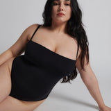 Square Neck Bodysuit Black