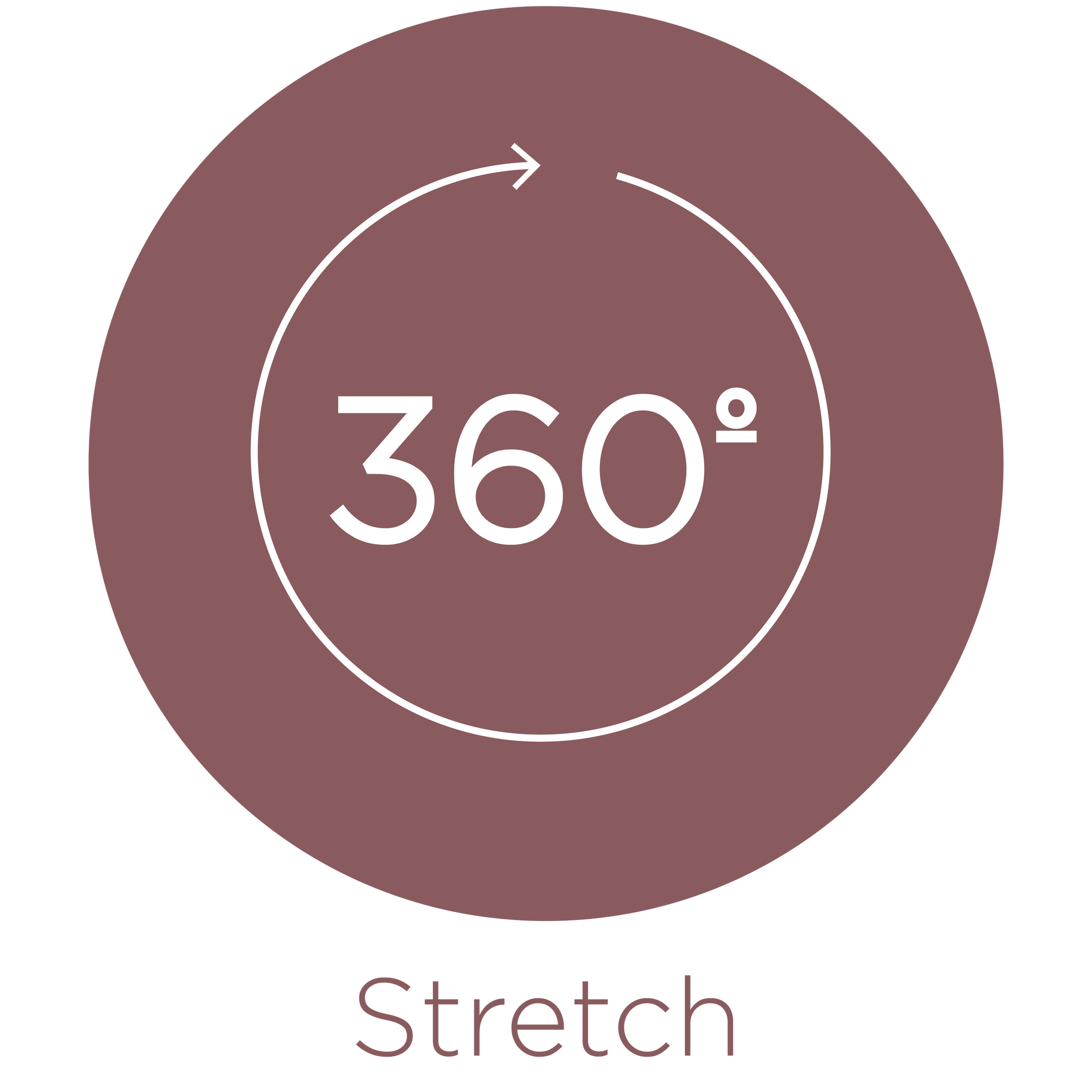 360 degree stretch icon