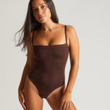 Square Neck Bodysuit Mocha