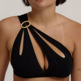 Woman wearing Nuudii Tee System with Gold Back Clip