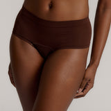 This image features the Cheekii Mocha, a stylish and comfortable women's cheekii underwear that showcases a rich mocha color. 