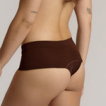 This image features the Cheekii Mocha, a stylish and comfortable women's cheekii underwear that showcases a rich mocha color. 