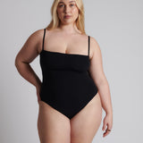 Square Neck Bodysuit Black