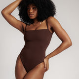 Square Neck Bodysuit Mocha