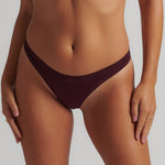 Woman wearing the Merlot Thong