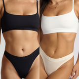 Perfect Cropped Cami Black and Cloud