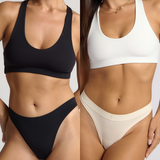 Perfect Cropped Racerback Black and Cloud